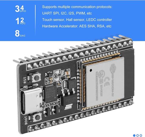 5PCS D1 Mini ESP32 ESP-WROOM-32 WLAN WiFi + Bluetooth IoT Development Board Kit Dual Cores CPU Module USB Interface Compatible with Arduino IDE NodeMCU in Kuwait