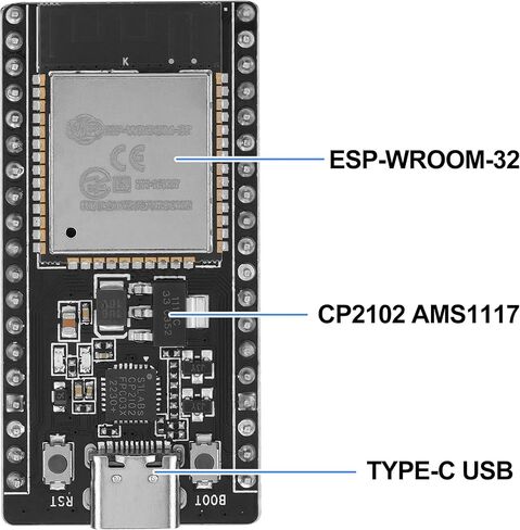 5PCS D1 Mini ESP32 ESP-WROOM-32 WLAN WiFi + Bluetooth IoT Development Board Kit Dual Cores CPU Module USB Interface Compatible with Arduino IDE NodeMCU in Kuwait