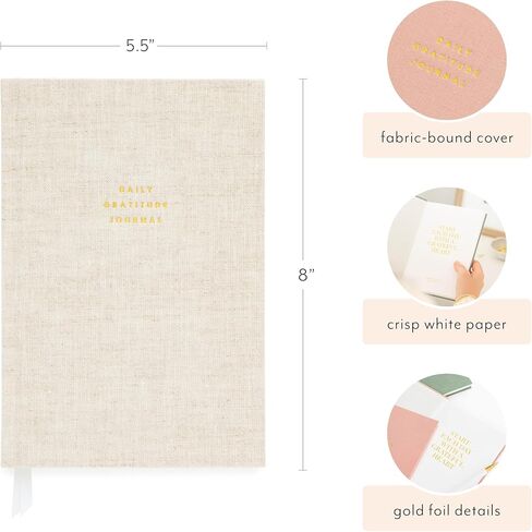 Sugar Paper Gratitude Journal, Daily Guided Gratitude Journal with Prompts for Women & Men, 5 Minute Journal for Self Care, Mindfulness & Reflection, 5.5" x 8", Sage in Saudi Arabia
