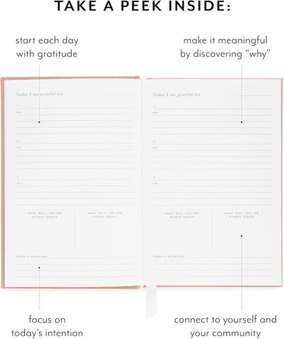 Sugar Paper Gratitude Journal, Daily Guided Gratitude Journal with Prompts for Women & Men, 5 Minute Journal for Self Care, Mindfulness & Reflection, 5.5" x 8", Sage in Saudi Arabia