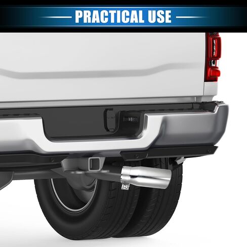 Car Exhaust Tip Tail Pipe Compatible for Toyota Tacoma 2005-2023, Anti-Corrosion 2.8'' Inlet 6.9'' Length Silver Tone Exhaust Rear Muffler Tip in Saudi Arabia