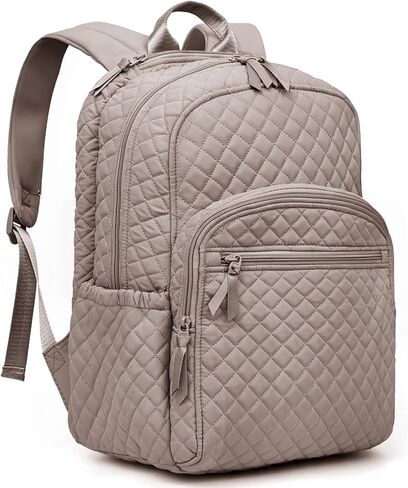 Backpack for Women,College Backpack,Quilted Casual Daypack,Waterproof Bookbag for 17Inch Laptop in Kuwait