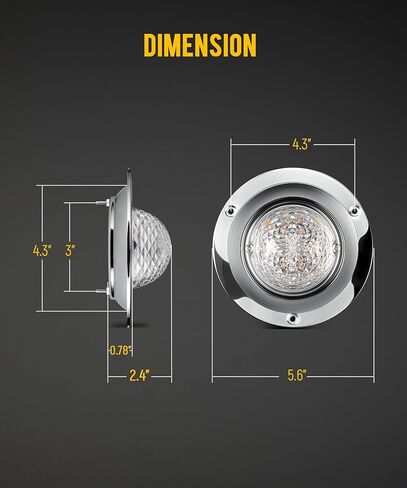 Partsam 2pcs مصابيح البطيخ ذات اللون المزدوج العلامة الأزرق LED. in Kuwait
