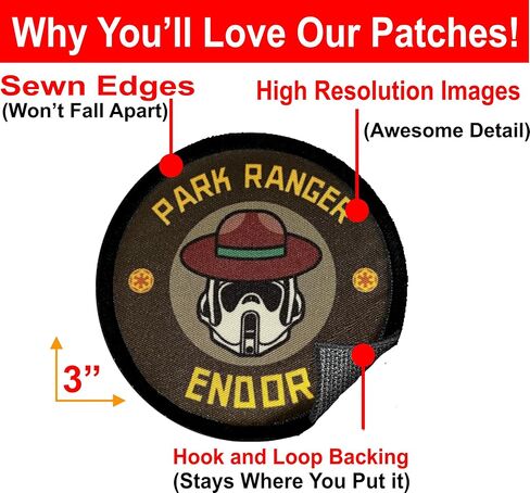 Star Warz Endor Scout Trooper Park Ranger Patch Funny Funder | بقع النجوم وارز بواسطة Redheheadtshirts | تصحيح الروح المعنوية مضحك Scout Trooper Patch in Saudi Arabia