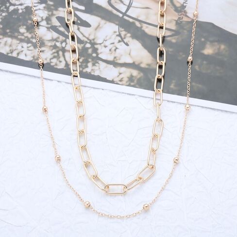 Boho Layered Ball Waist Chain Gold Bikini Waist Belt Vintage Paperclip Belly Chain Adjustable Summer Beach Thin Chains Accessories Jewelry for Women in Kuwait