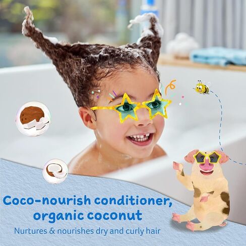 Childs Farm, Coco-Nourish Shampoo contains natural corn and coconut cleansers to gently clean and nourish hair leaving curls defined, 8.4 Fl Oz in Kuwait