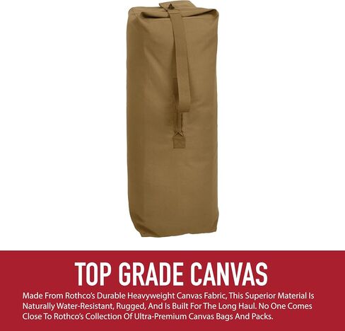 Rothco Heavyweight Top Load Canvas Duffle Bag - Rugged, Reliable, Ready for Your Adventures - 21" x 36" - Olive Drab in Saudi Arabia