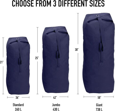Rothco Heavyweight Top Load Canvas Duffle Bag - Rugged, Reliable, Ready for Your Adventures - 21" x 36" - Olive Drab in Saudi Arabia