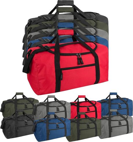 (24 Pack) Bulk Duffle Bags Wholesale for Homeless Adult Men, Women, Travel, and Sports Teams (Assorted Colors Pack) in Saudi Arabia