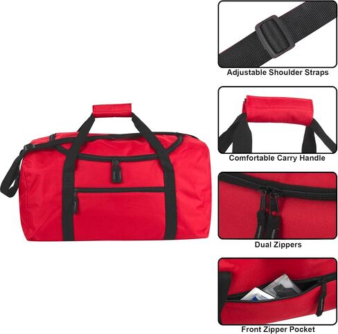 (24 Pack) Bulk Duffle Bags Wholesale for Homeless Adult Men, Women, Travel, and Sports Teams (Assorted Colors Pack) in Saudi Arabia