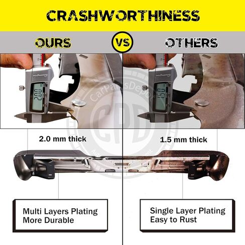 CarPartsDepot Rear Step Bumper Chrome Bar Pickup License Lamp Replacement Black Step Pad 2002-2009 DODGE Ram 1500 2500 3500 Pickup Truck CH1103111 in Saudi Arabia