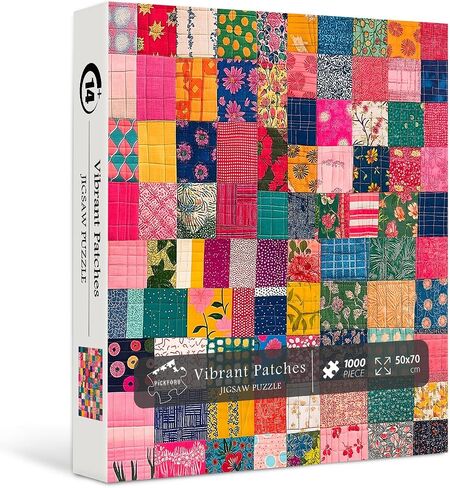 Wildflower 1000 Piece Puzzle for Adults, PICKFORU Whispering Blooms Summer Flower Garden Jigsaw Puzzle, Challenging Retro Vibrant Sunflower Vase Theme as Home Decor in Saudi Arabia