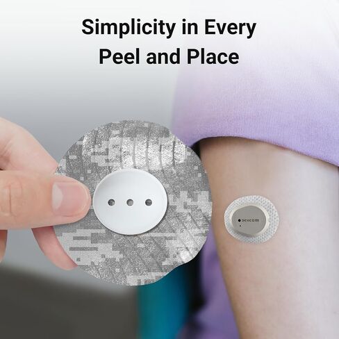 رقعة لاصقة Dexcom G7، 16 رقعة مطبوعة مقاومة للماء من Dexcom G7، غطاء صلب واحد لتعزيز الحماية، قابل للتنفس، حماية لمدة 14 يومًا مع الأناقة (الآيس كريم) in Kuwait