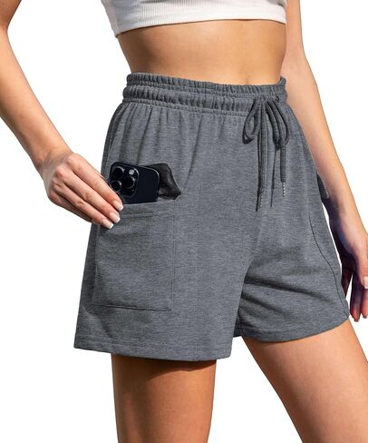 YLDUJ AMUM Women Summer Baggy Cargo Shorts Casual Loose Athletic Drawstring Shorts with Pockets in Saudi Arabia