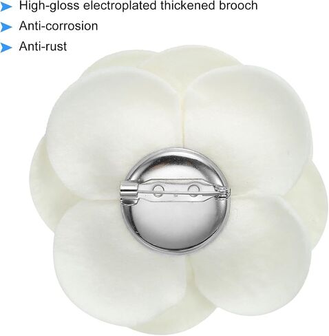 Patikil Camellia Fabric Pin Flower Brooch Flower Flowers Flowers Forches for Women Girls Cloth Party Party Accessories Hights Jewelry Gift in Kuwait