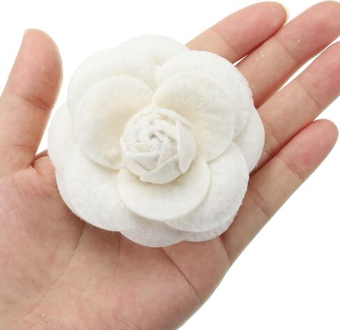 Patikil Camellia Fabric Pin Flower Brooch Flower Flowers Flowers Forches for Women Girls Cloth Party Party Accessories Hights Jewelry Gift in Kuwait