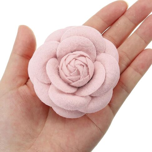 Patikil Camellia Fabric Pin Flower Brooch Flower Flowers Flowers Forches for Women Girls Cloth Party Party Accessories Hights Jewelry Gift in Kuwait