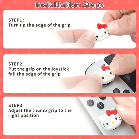 Cute Silicone Joystick Thumb Grip Caps,Joy Con Cover Compatible with Nintendo Switch/OLED/Switch Lite,4PCS - Cat in Kuwait