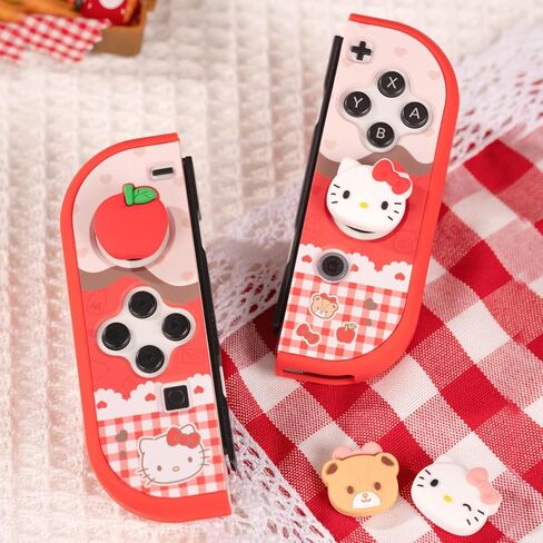 Cute Silicone Joystick Thumb Grip Caps,Joy Con Cover Compatible with Nintendo Switch/OLED/Switch Lite,4PCS - Cat in Kuwait