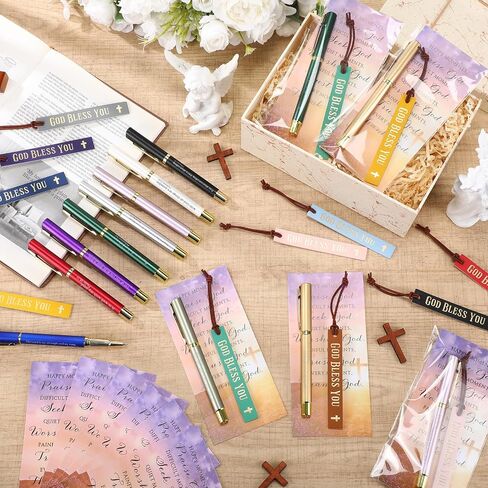 40 Set Father's Day Church Gifts Bulk Included Bible Verse Pens God Bless You Bookmarks Christian Religious Cards with Bags for Men Father's Birthday Sunday School Gift (Father's Day) in Saudi Arabia