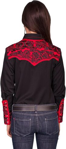 Scully Multi Colored Embroidered Yoke and Sleeve Western Shirt PL654C DEN *** in Kuwait
