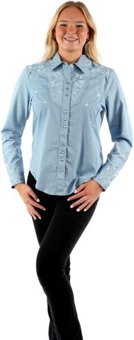 Scully Multi Colored Embroidered Yoke and Sleeve Western Shirt PL654C DEN *** in Kuwait