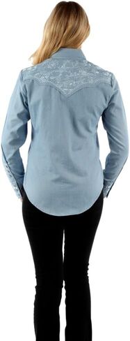 Scully Multi Colored Embroidered Yoke and Sleeve Western Shirt PL654C DEN *** in Kuwait