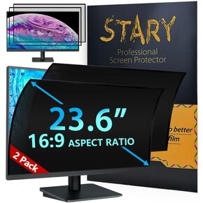 STARY 2-Pack 14 Inch Laptop Privacy Screen Filter for 16:9 Widescreen - Removable Protector, Anti-Glare & Blue Light Filter for Professionals, Students, and Digital Nomads in Kuwait