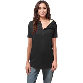 قمصان ميناء YouDiao الكيميائية للنساء بالانتعاش القصيرة بعد الجراحة مع 2 لقطات جانبية ثنائية السوست in Kuwait