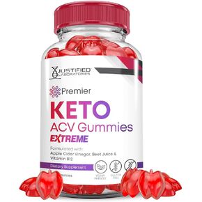 Justified Laboratories Premier Keto ACV Gummies Extreme 2000MG Premier Keto Gummies Apple Cider Vinegar Formulated with Pomegranate Beet Juice Powder B12 Vegan Non GMO 60 Gummys in Kuwait