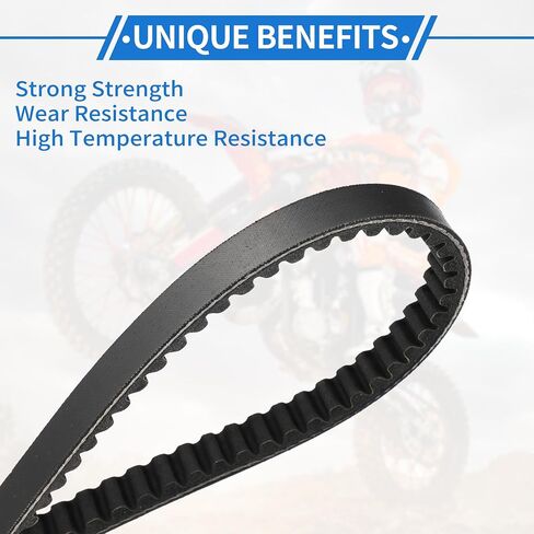 حزام محرك متوافق مع Yamaha CV50 Jog 2001-2002 ، ألياف مطاطية مقاومة للارتداء السوداء in Saudi Arabia