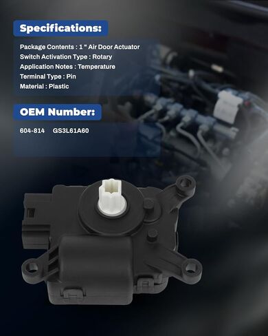 LUJUNTEC Blend Door Actuator Replaces 604-814 Replacement Heater Blend Door Levers Fit for Mazda for 6 2009-2013 Air Door Actuator 1PC GS3L61A60 in Saudi Arabia