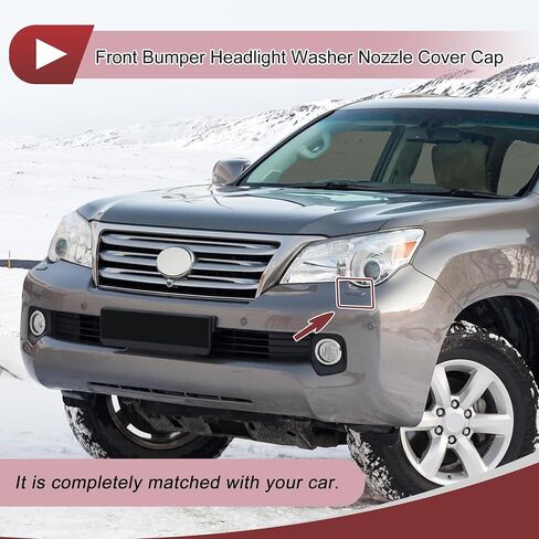 Front Left Bumper Headlight Washer Nozzle Cover Cap No.8504560060A0 Bumper Trim Nozzle Cover for Lexus GX460 2010-2013 White Plastic 1 Pc in Saudi Arabia