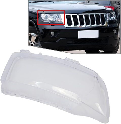 CNWAGA3 1PC Lens Lens Cover Cover Car Right Front المصابيح الأمامية تغطية عدسة المصابيح الأمامية غطاء LISE لـ JEEP COMPASS 2011-2017 in Kuwait