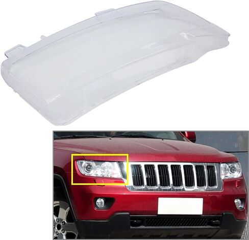 CNWAGA3 1PC Lens Lens Cover Cover Car Right Front المصابيح الأمامية تغطية عدسة المصابيح الأمامية غطاء LISE لـ JEEP COMPASS 2011-2017 in Kuwait