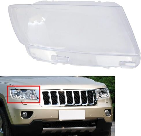 CNWAGA3 1PC Lens Lens Cover Cover Car Right Front المصابيح الأمامية تغطية عدسة المصابيح الأمامية غطاء LISE لـ JEEP COMPASS 2011-2017 in Kuwait