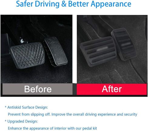 XITER No Drill Anti-Slip Aluminum Gas Brake Pedal Cover Foot Pedal Pads kit For Honda Accord 2013 2014 2015 2016 2017 (BLACK) in Saudi Arabia