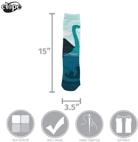 elope Loch Ness Monster Crew Socks for Adults and Teens in Saudi Arabia