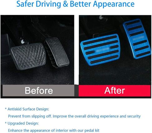 XITER No Drill Anti-Slip Aluminum Gas Brake Pedal Cover Foot Pedal Pads kit For Honda Accord 2013 2014 2015 2016 2017 (BLACK) in Kuwait