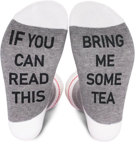Funny Socks - If You Can Read This Bring Me Drink - Novelty Gifts For Women & Men - Red & White Striped Socks in Kuwait