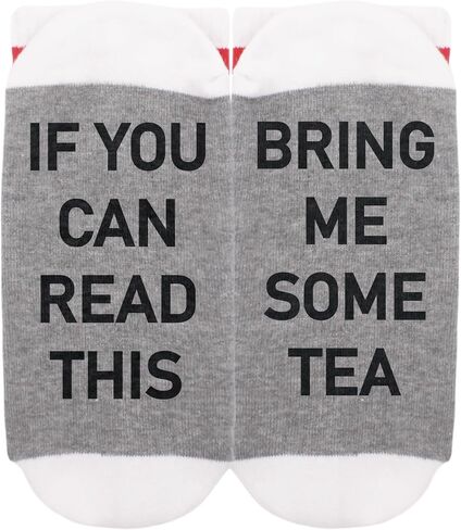 Funny Socks - If You Can Read This Bring Me Drink - Novelty Gifts For Women & Men - Red & White Striped Socks in Kuwait