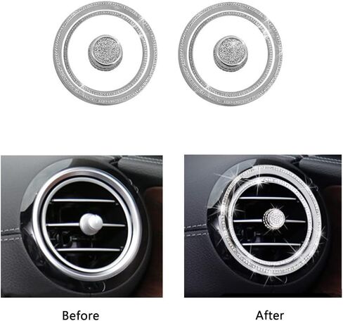 Car Air Condition Air Vent Outlet Ring Cover Trim Decoration for Mercedes-Benz W205 C GLC Class X253 C253 2015 2016 in Saudi Arabia