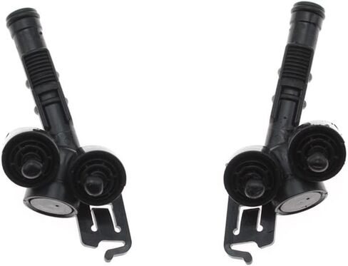 Front Bumper Headlight Washer Spray Nozzle Cylinder Jet Cover Cap for Volvo S40 C70 C30 V50 2007-2012 30698422 30698423(Black-lh) in Saudi Arabia