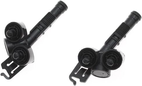 Front Bumper Headlight Washer Spray Nozzle Cylinder Jet Cover Cap for Volvo S40 C70 C30 V50 2007-2012 30698422 30698423(Black-lh) in Saudi Arabia