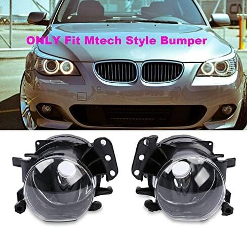 1Pair M Package Package Front Prumper Light Lights Cover بدون لمبة لـ BMW E60 E90 E92 E93 M-Tech in Saudi Arabia