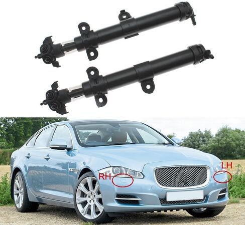 لـ Jaguar for XJ X351 XJL 2011 2012 2013 2014 2015 Front Washer Gasher Mozzle Cleaning Pray Pump Cylinder C2D21521 (Black-Set) in Saudi Arabia