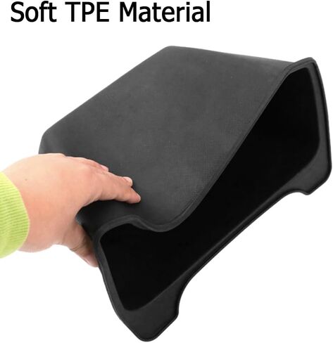 منظم صندوق تخزين المقعد الخلفي للسيارة لنموذج Tesla Y 19-23 Center Console Bins Backseate Trash CAN Darbage Bag تحت علبة المقعد (رمادي) in Saudi Arabia