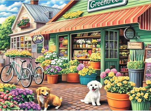 500 Pieces Jigsaw Puzzles for Adults, Cat Flower Truck Jigsaw Puzzles 500 Piece for Adults Seniors, Recycled Paper 500 Pieces Puzzle as Home Decor, Sturdy Puzzle Challenging Family Game Great Gift in Kuwait