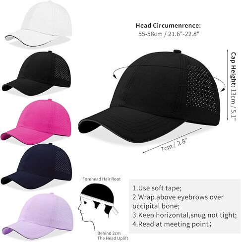 Women Ponytail Hats Criss Cross Quick Dry Baseball Cap Adjustable Workout Golf Cap Sun Hat for Sports & Outdoor in Kuwait