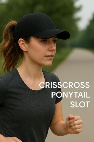Women Ponytail Hats Criss Cross Quick Dry Baseball Cap Adjustable Workout Golf Cap Sun Hat for Sports & Outdoor in Kuwait